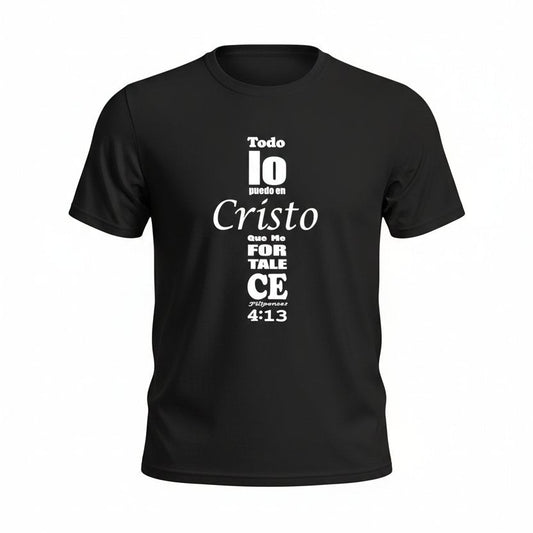 Camiseta Filipenses 4:13, Todo lo puedo en Cristo que me fortalece