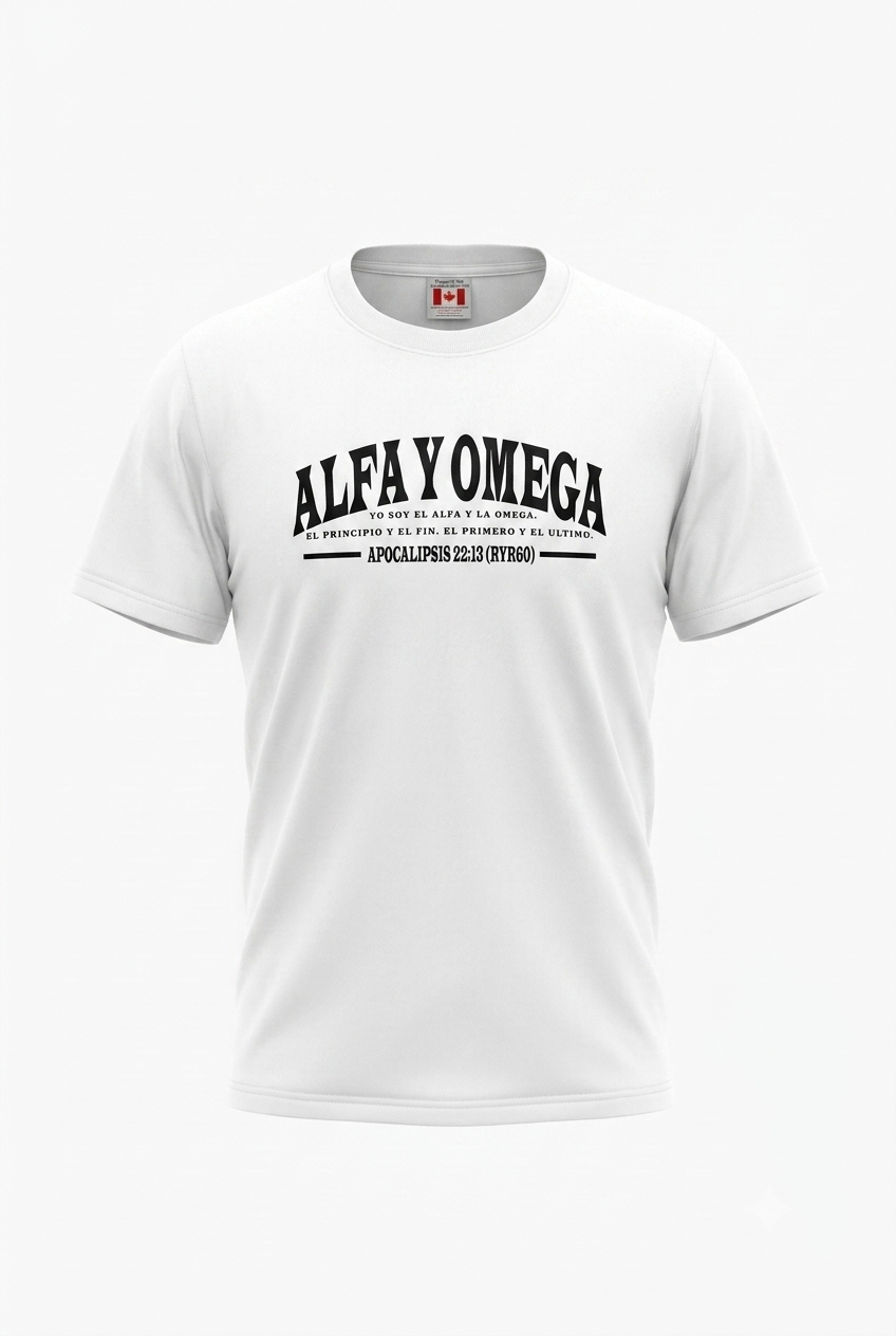 Camiseta Escritura Alfa Y Omega