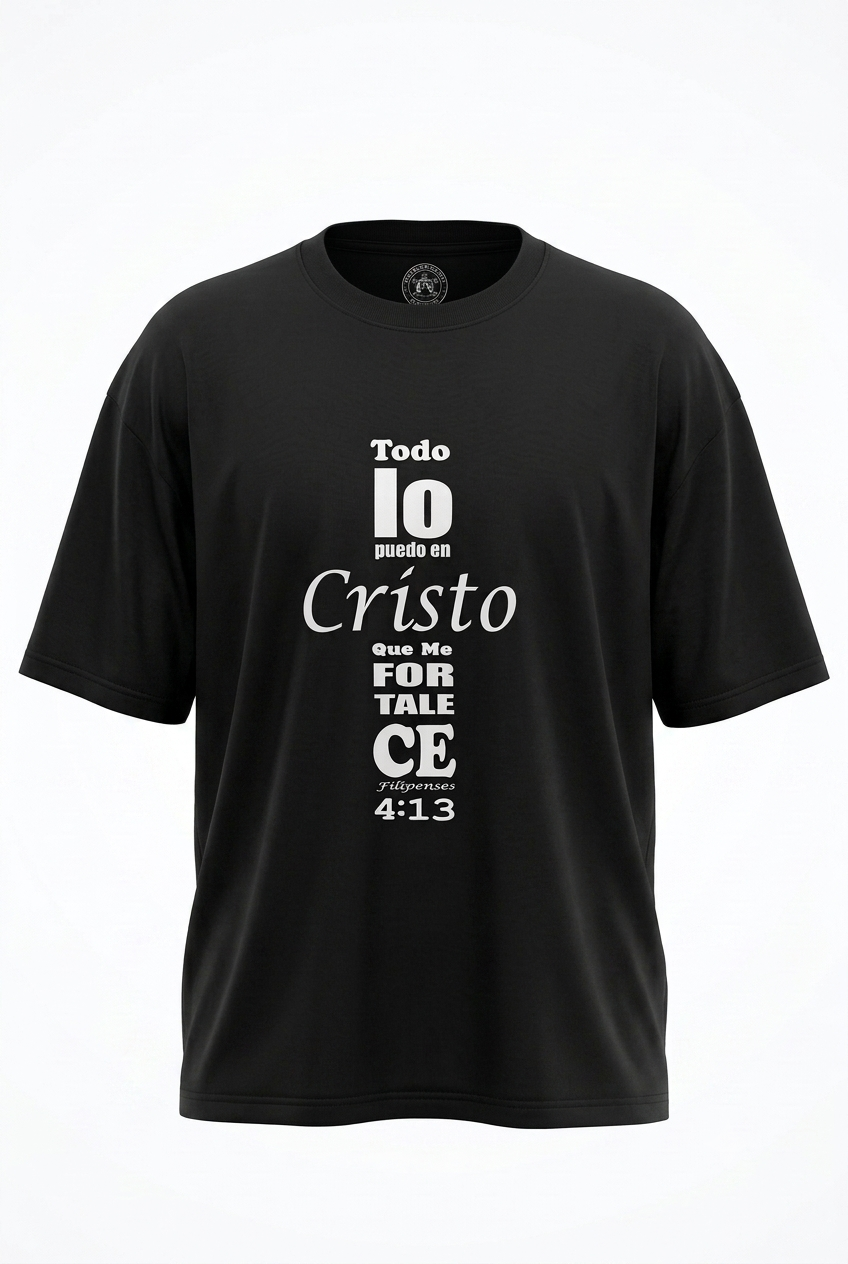 Camiseta Filipenses 4:13, Todo lo puedo en Cristo que me fortalece