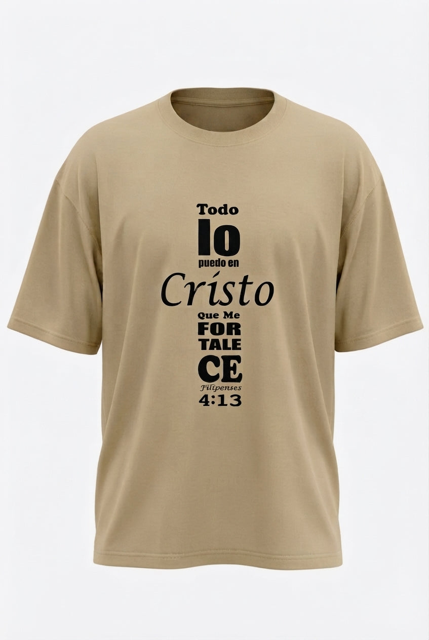 Camiseta Filipenses 4:13, Todo lo puedo en Cristo que me fortalece