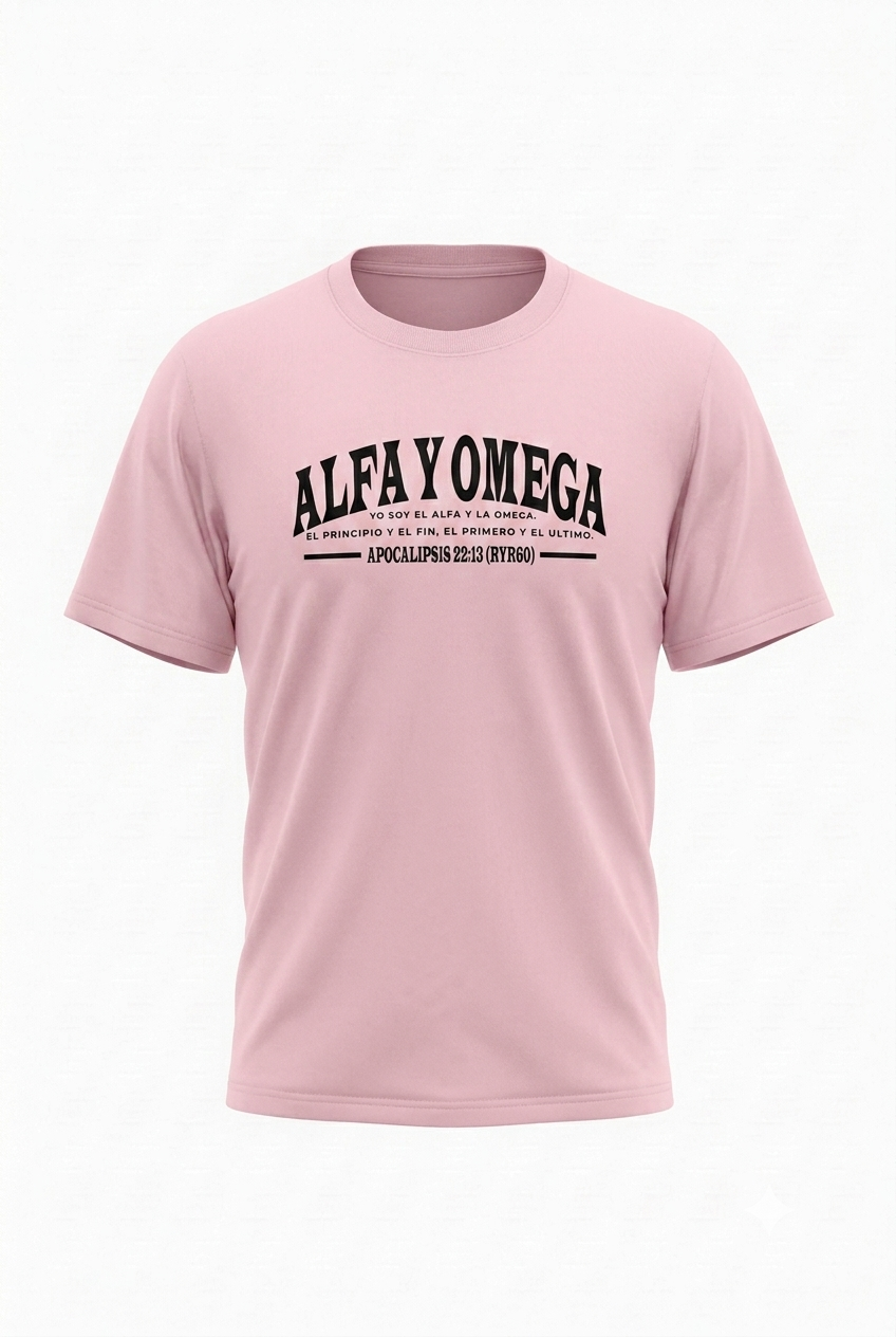 Camiseta Escritura Alfa Y Omega