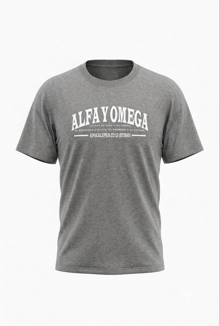 Camiseta Escritura Alfa Y Omega