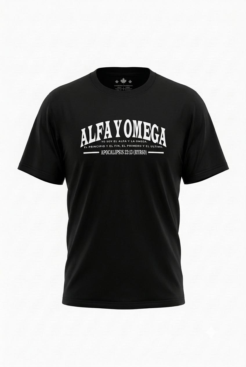 Camiseta Escritura Alfa Y Omega